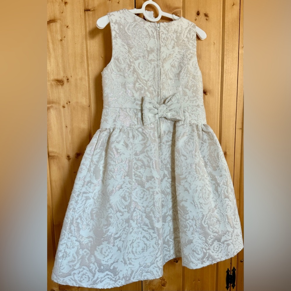 Rare Edition, Girl size 6x Spring dress Golden and White - Picture 3 of 5
